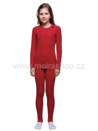 MOIRA MONO dětské spodky dlouhé nohavice 130-160 červená