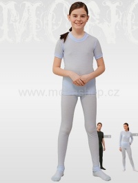 MOIRA MONO spodky dětské s dlouhou nohavicí 130-160 světle modrá