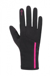 Etape - dámské rukavice DIANA WS+, černá/růžová