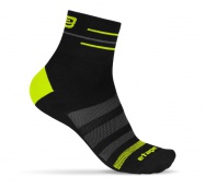 Etape – ponožky SOX, černá/žlutá fluo