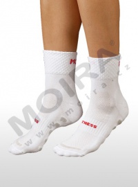 MOIRA ponožky FITNESS bílo-červená